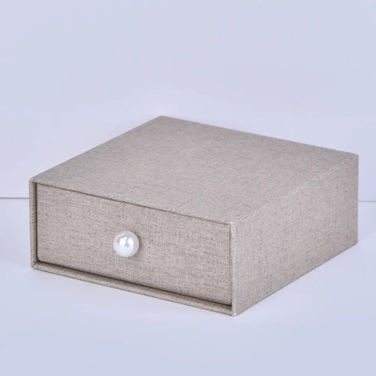 Brown Drawer Gift Boxes,In Stock – 9*9*3.5cm Specialty Paper Pearl Handle | Bulk