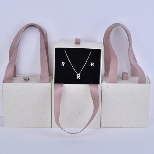 Eco-Friendly Custom Paper Jewelry Box – 9x9x3.5cm Paper Pull-Out Drawer Jewelry Gift Box with Handle