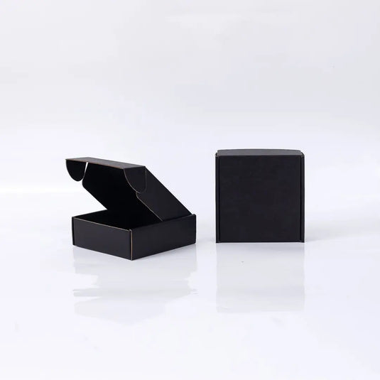 Black Shipping Boxes – 15x15x5cm Black Corrugated Mailer Box | Rigid Black Cardboard Boxes