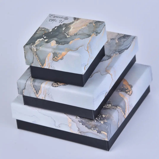 Elegant Marble Gift Boxes with Lid – 7x9x2.8cm Luxury Black Marble Box | Jewelry Box Wholesale