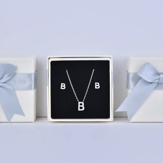 Grey Satin Bow Jewelry Gift Box with Lid – 7.5×7.5cm Luxury Gift Box Swarovski Style