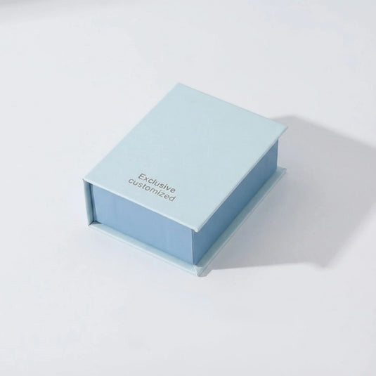 Flip Magnetic Jewelry Packaging Box – 7x9x3.5cm Wholesale Magnetic Jewelry Boxes | Light Blue Box