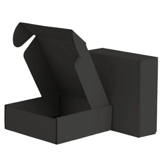 Black Shipping Boxes – 15x15x5cm Black Corrugated Mailer Box | Rigid Black Cardboard Boxes