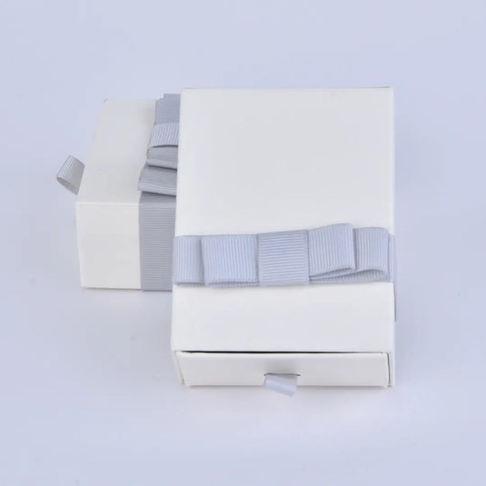 Bowknot Jewelry Box – White Bowknot Jewelry Box for Earrings, Ring &amp; Pendant | Ready Stock Wholesale