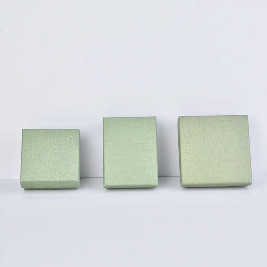 Green Square Jewelry Box with Lid | 7.5×7.5cm | In Stock &amp; Ready to Ship