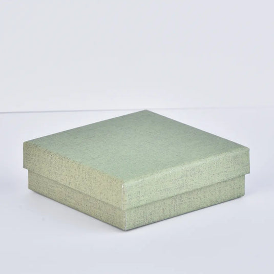 Green Gift Box With Lid – Jewelry Packaging | Specialty Paper In Stock